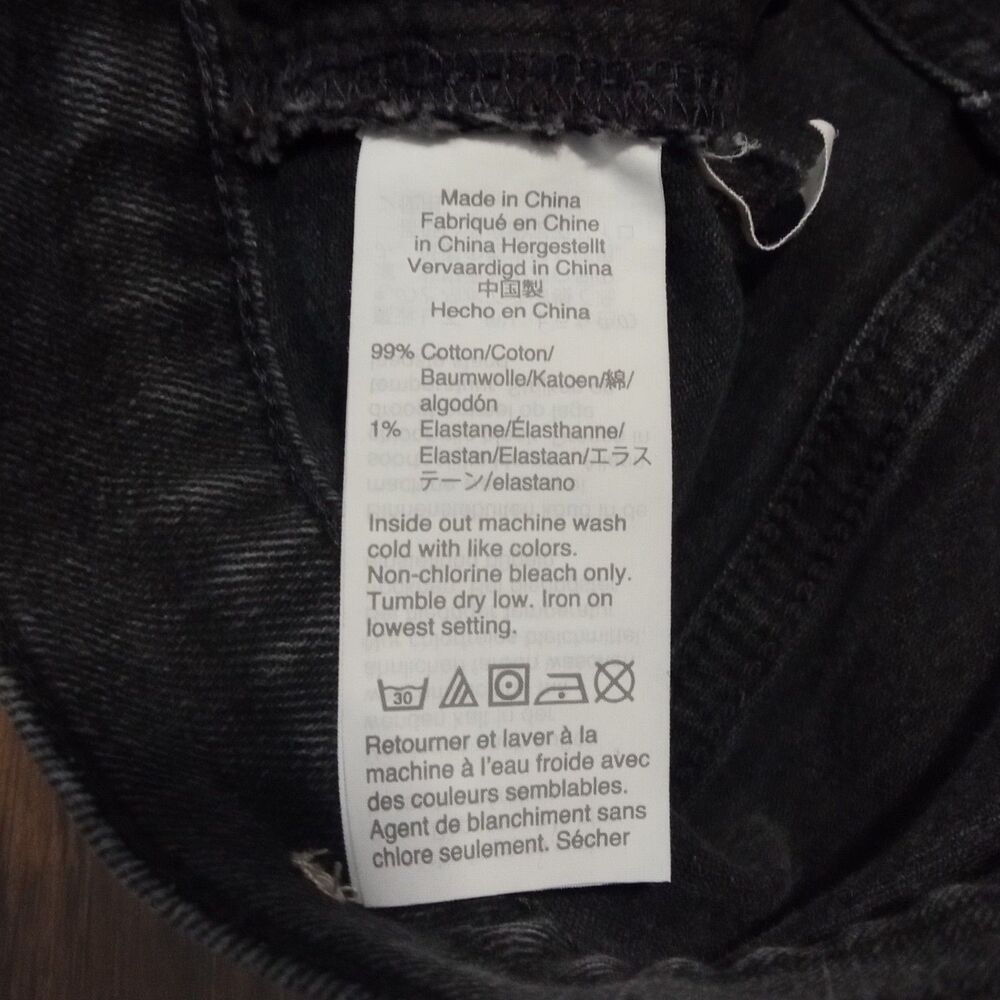 Madewell Black Washed Frayed Hem Jean Shorts - Picture 6 of 6